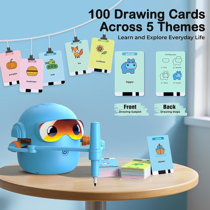 Toybox Magic Drawing Robot — 100 Cards, Screen-Free Learning Your Kids Will Love