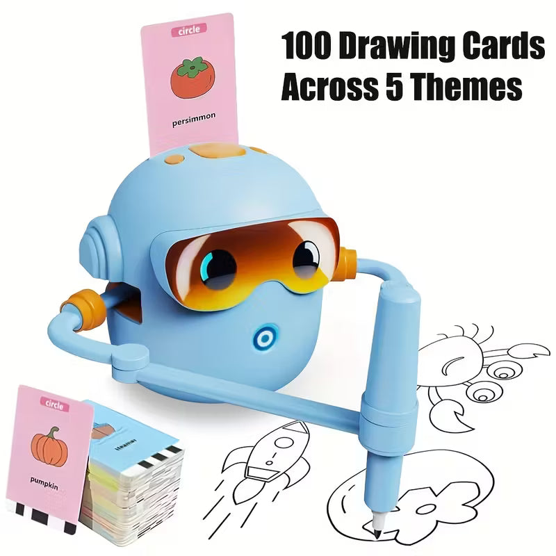 Toybox Magic Drawing Robot — 100 Cards, Screen-Free Learning Your Kids Will Love